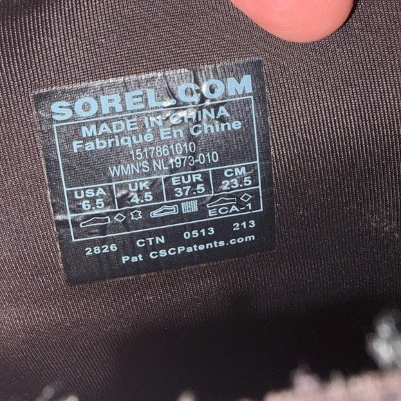 Sorel Mid Calf Rubber Rain Boots Chelsea Pull On Womens size 6.5 Black Low Heel - Picture 2 of 4
